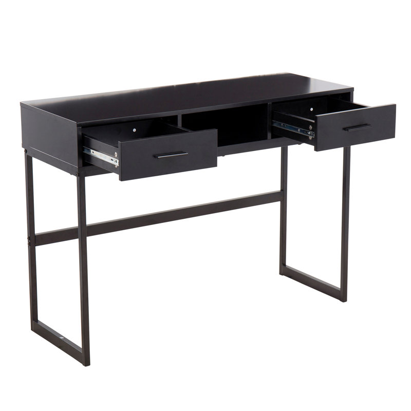 Console Franklin en métal et bois par LumiSource, Noir
