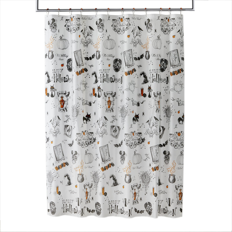 Shower Curtain with Hooks Included