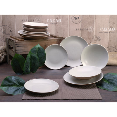 SAND DUNES 12 Piece Stoneware Dinnerware Set - Service for 4
