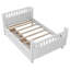 Lit simple pour enfant en bois blanc | Rails de rangement et de sécurité-175087834