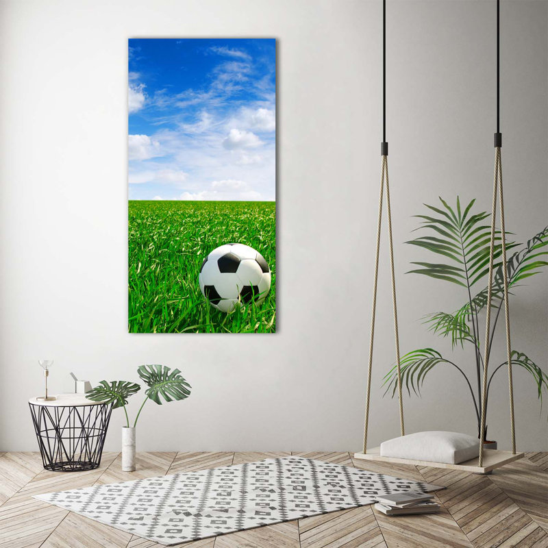 Football On The Meadow - Wrapped Canvas Print, 140cm H x 70cm W