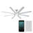 Hydra 8 - Blade Indoor/Outdoor LED Smart Ceiling Fan With Wall Control and Light Kit Included, Works With Alexa and iOS or Android App-32650310-32650309