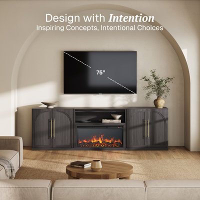 TV Stand Fireplace for TVs up to 88" Fireplace