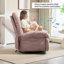 300lbs Electric Massage Swivel Recliner With Heat & Voice Control - Wide Seat Oversized Padded Power Recliner With Lumbar Pillow, Fabric Massaging Chair For Adults-1428066320