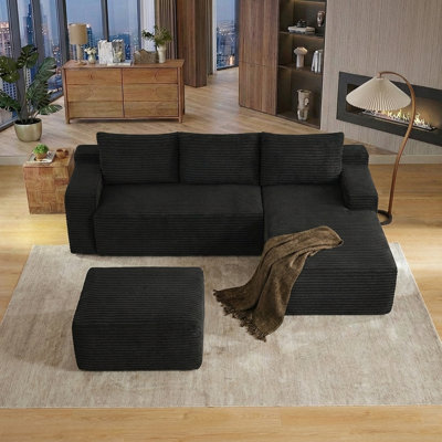 Canapés modulaires confortables Boneless Couch pour le salon, canapé modulaire en U en forme de nuage, canapé modulaire minimaliste avec assise profonde