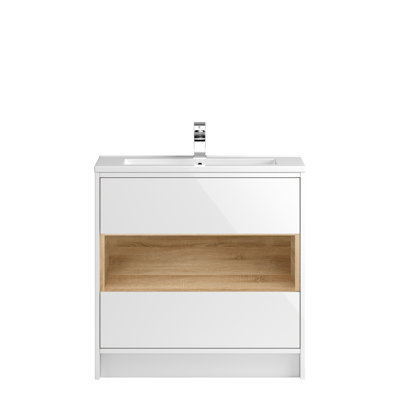 Coast 800mm Single Bathroom Vanity with Integrated Ceramic Basin