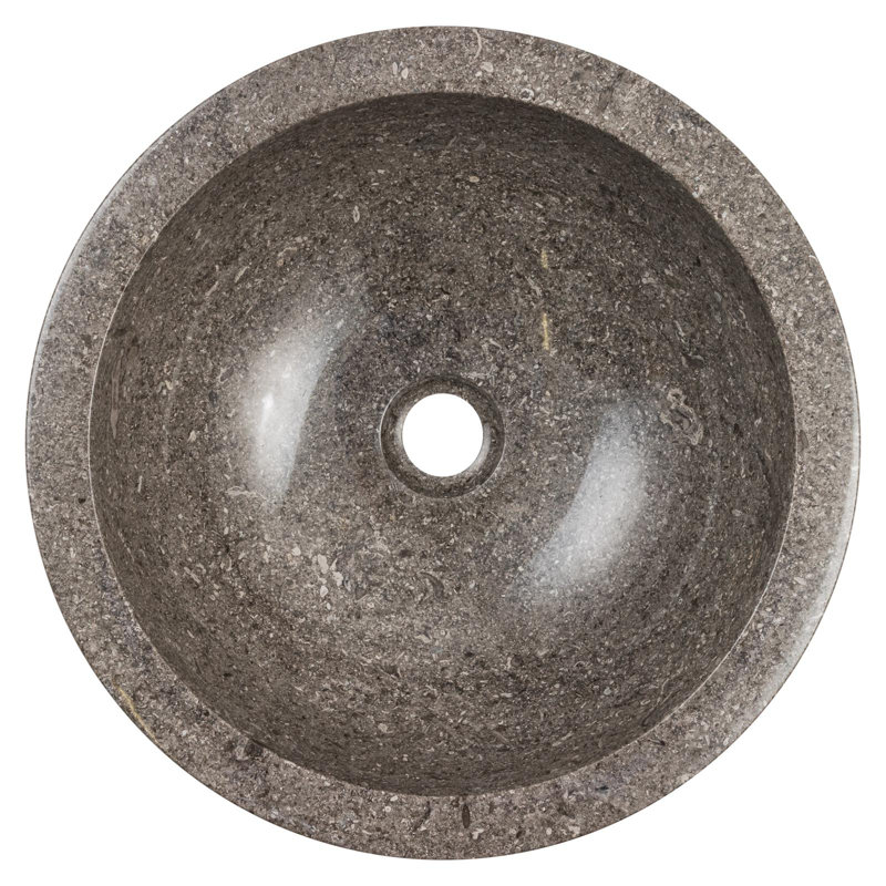 Bloomsbury Market Cavendish 520mm L x 520mm W Polished Marble Circular Sink