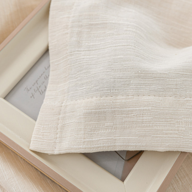 Paire de rideaux semi-transparents avec passe-tringle et passe-tringle, L 52 po x L 108 po, Kaki