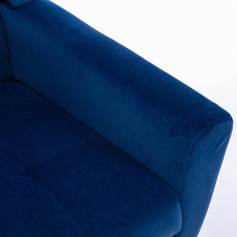 Fauteuil d'appoint moderne et moderne avec velours doux et ergonomique