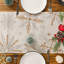 Chemin de table de Noël, décorations de flocon de neige, chemin de Noël en or blanc pour Noël-1795574352