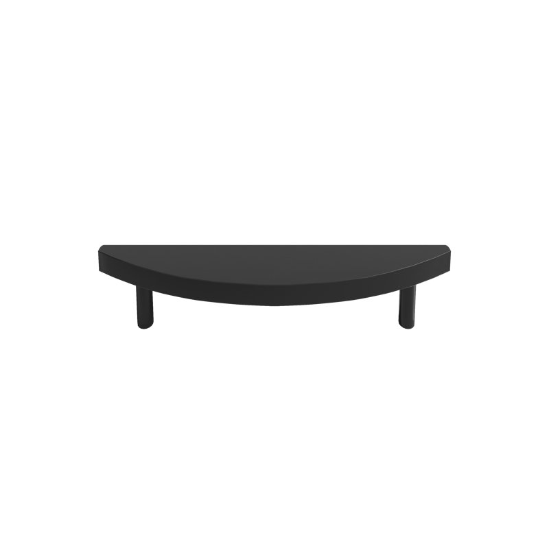 Half Moon Bar / Handle Pull, Matte Black, 6"