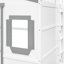 Lit mezzanine double avec bois de pin massif blanc et gris pour une structure durable et tendance