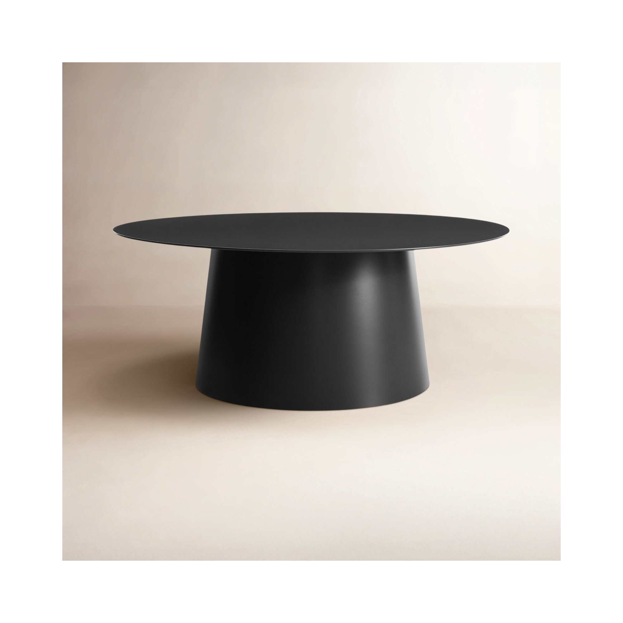 Circula Single Coffee Table, Oblivion, 15" H x 36" L x 36" W