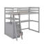 Lit mezzanine simple avec bureau et tablettes-290900513