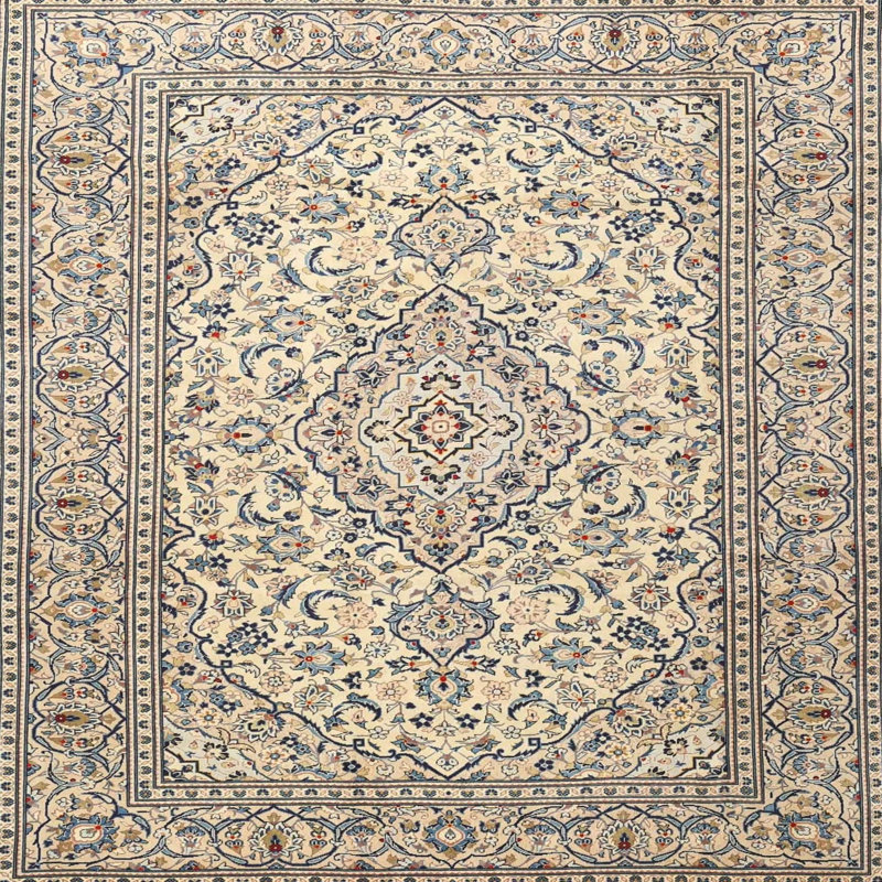 Tapis traditionnel beige / noir Gero, Rond 4 pi