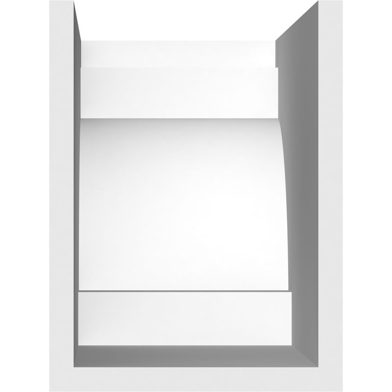 Queue de chevron standard en PVC de qualité architecturale, H 8 po x L 6 po x P 16 po
