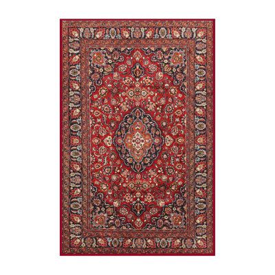 Tapis traditionnel rouge / brun Calline