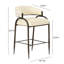 Tabouret de comptoir Tatum en cuir végétalien et jacquard 2 tons