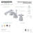 Kingston Brass Millennium Two-Handle 3-Hole Deck Mount Widespread Bathroom Faucet with Retail Pop-Up Drain-25313989