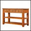 Console en bois de pin massif de 48 pouces avec 3 tiroirs et 2 tablettes, facile à assembler pour les entrées et les salons modernes-1074928056-1074928007