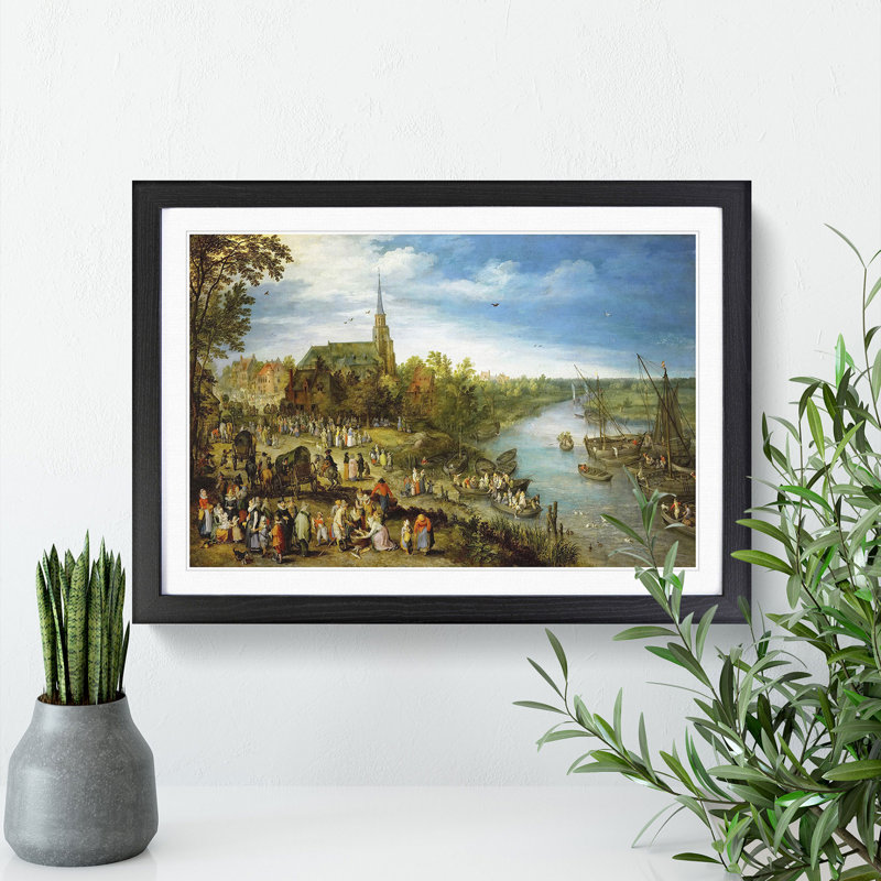 Parish Fair in Schell by Pieter Bruegel the Elder - Framed Print, Black Framed, 36cm H x 48cm W x 2cm D