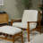 Mid Century Solid Wood Lounge Chair & Ottoman-121466852