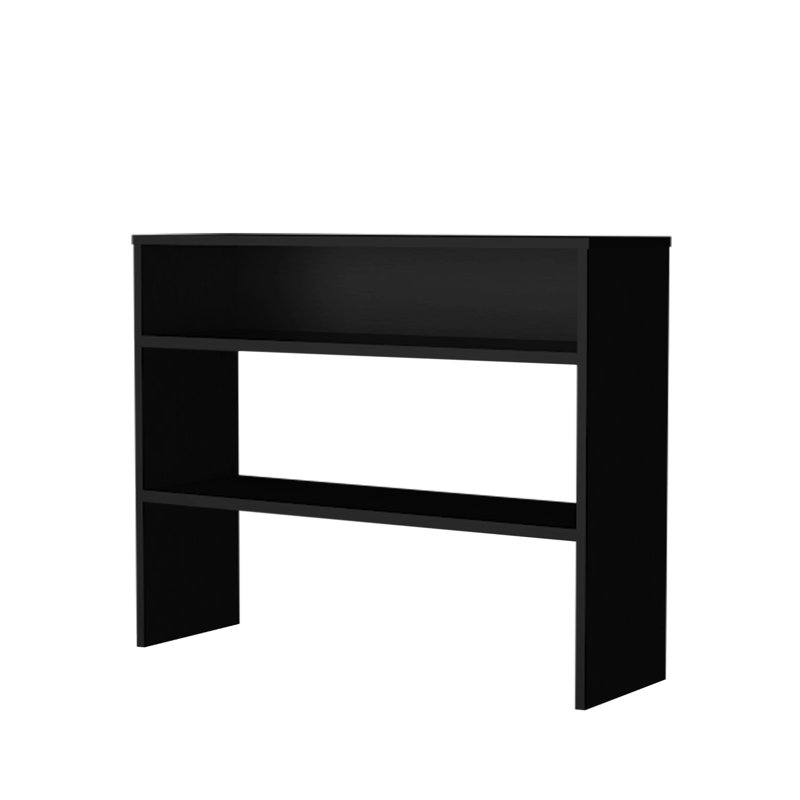 Console moderne noire avec rangement ouvert pour un dortoir confortable et élégant, Noir