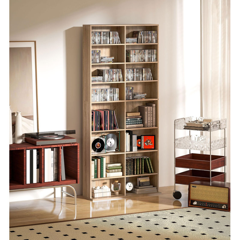 175cm H Media Shelves, Beige