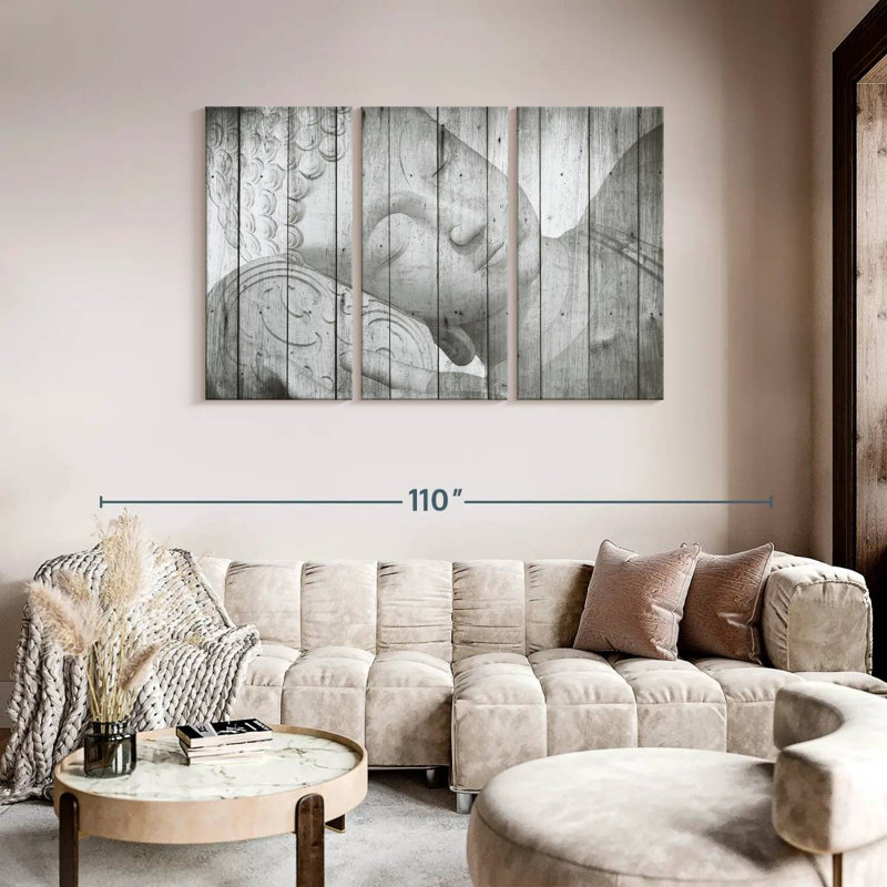 «Sleeping Buddha», reproduction d'art sur toile, H 48 po x l 74 po x P 1,25 po