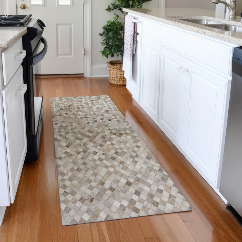 Premium Machine Washable Lewes AMF101 Gray Rug, Runner 2'3" x 7'6"