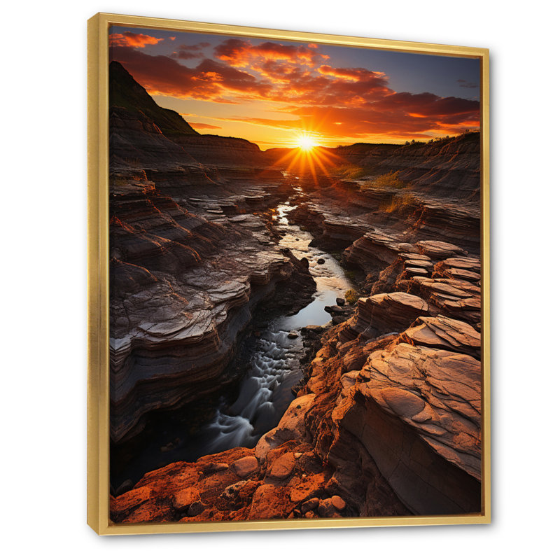 Avamay Canada Alberta Badlands I - impression, H 20 po x l 12 po x P 1 po, Cadre flottant doré
