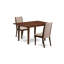 Ensemble de salle à manger rembourré avec plateau papillon et plateau en bois massif à finition acajou-489648427-489648422