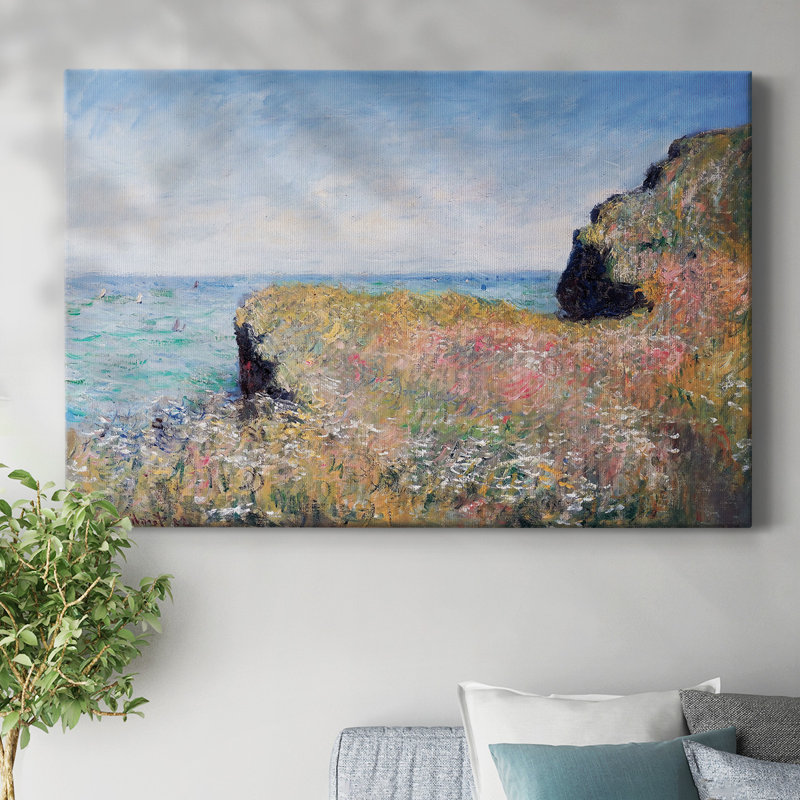 Bord de la falaise, Pourville, 1882, toile tendue avec châssis, H 12 po x l 18 po