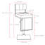 Tabouret de bar tournant à hauteur réglable Frasure-53665152