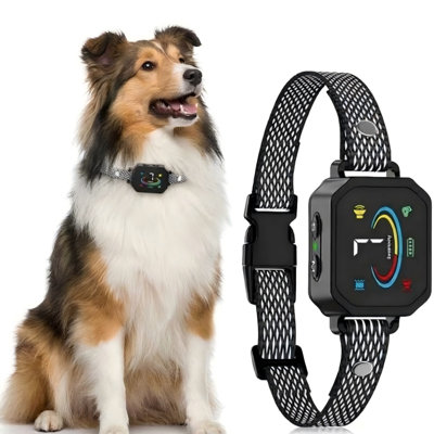 For small and medium dogs, this safe, adjustable smart bark-training collar works without shock and uses beep and vibration with 8 sensitivity levels; it is rechargeable and waterproof. 3 global customer ratings.