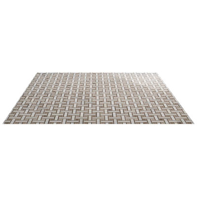 Twine 1x3 Basketweave Polished Marble Mosaic Tile
