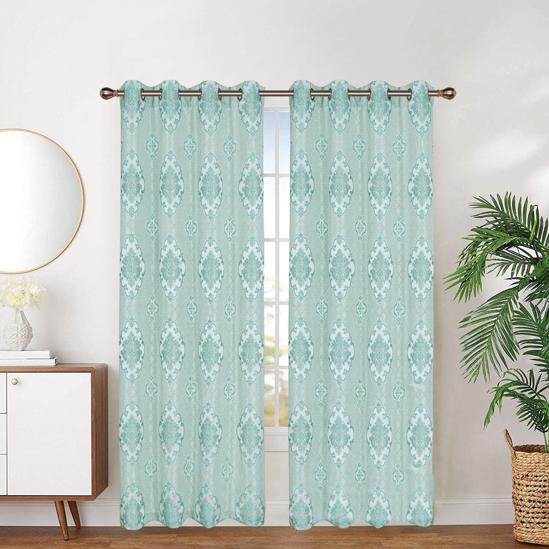 Advika Linen Room Darkening Curtain Single Panel House of Hampton® Curtain 