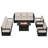 8-Person Aluminum & Iron Outdoor Lounge Set with Plush Cushions and Convertible Fire Pit Table-43290880-43290882