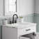 Hartford 30" Carrara White Marble Countertop Bath Vanity in Pure White with Faucet and Mirror