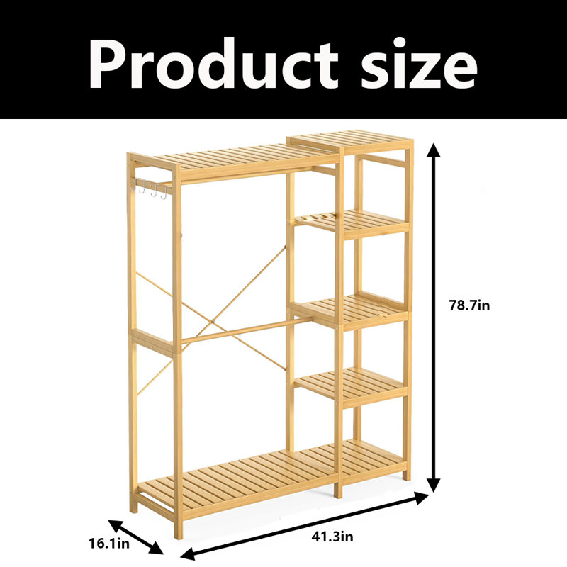 Versatile Multi-Functional Clothes Rack For Bedroom, Hallway, And More - Perfect For Hanging Clothes, Bags, And Towels