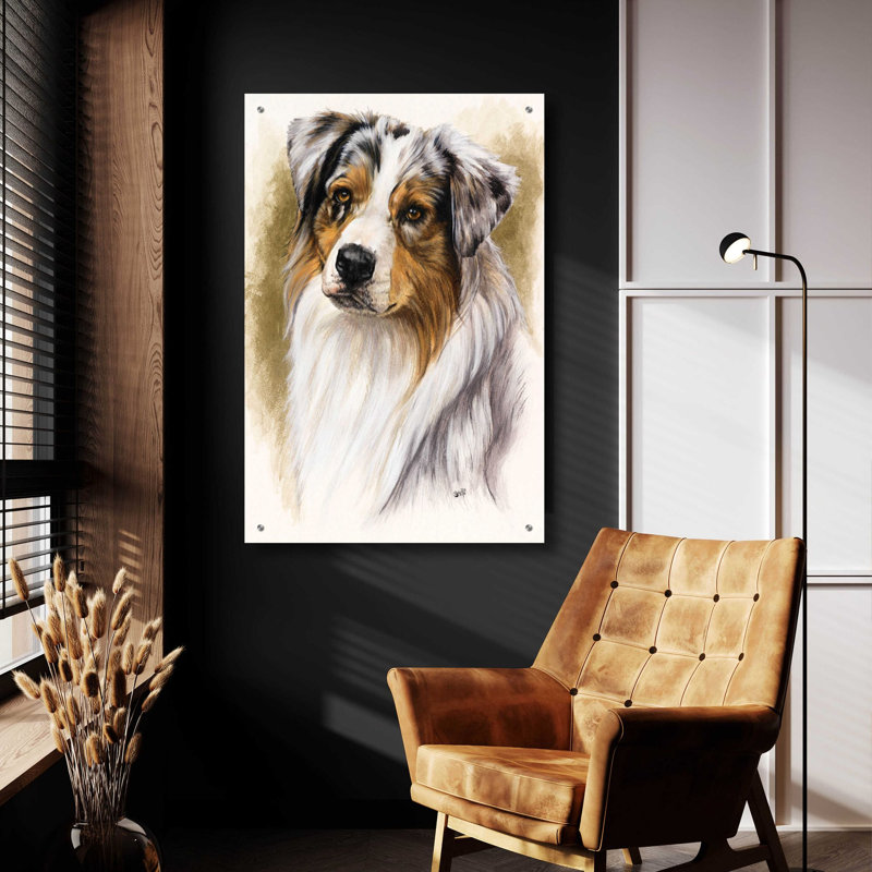 " Australian Shepherd " by Barbara Keith, 24" W x 36" H