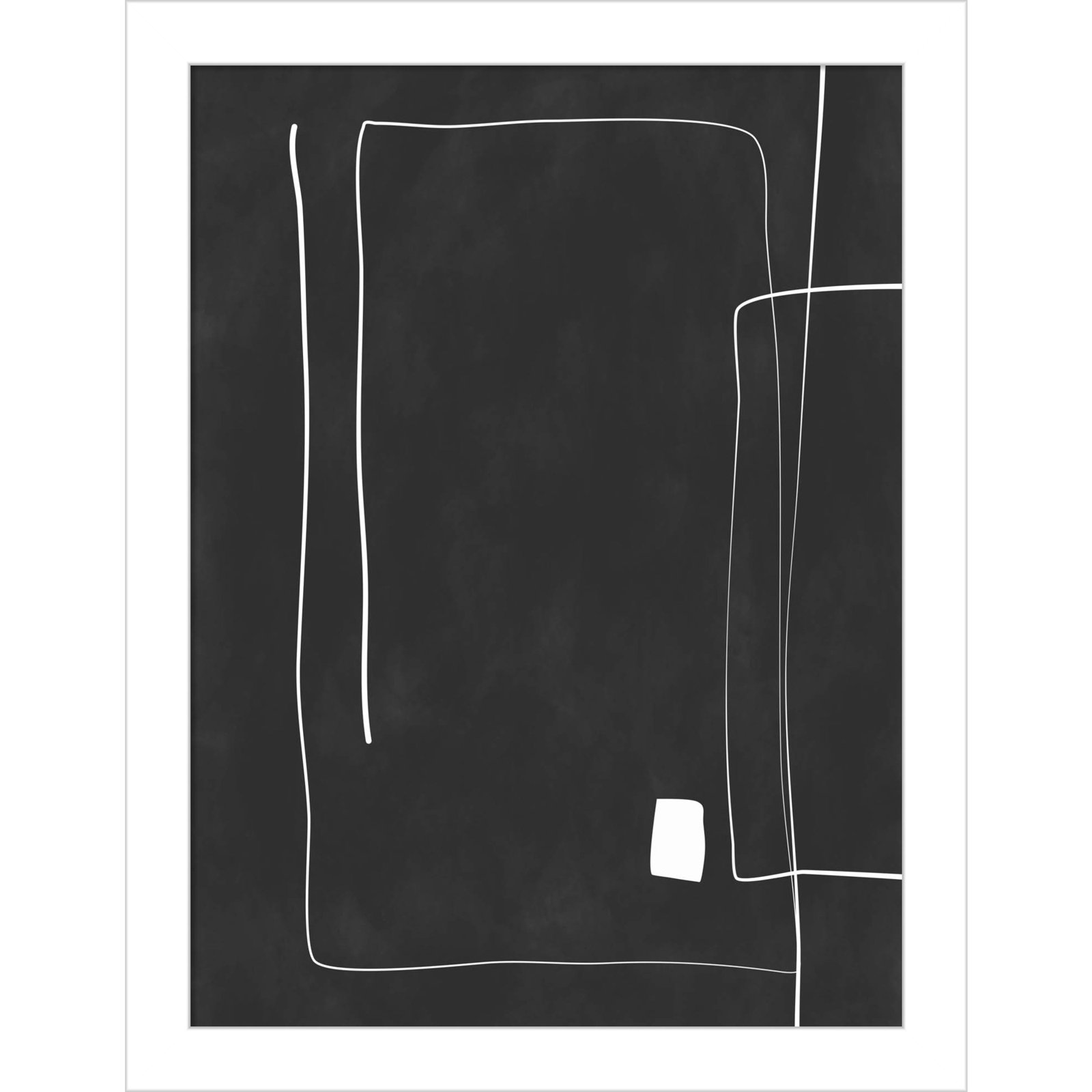 Iveta "Black and White 36" Print, White, 13" H x 10" W