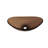 Novatto 15'' Brown Glass Oval Bathroom Sink-95974483