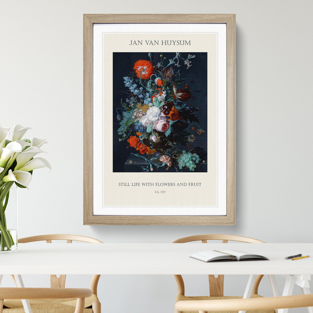 Still Life With Flowers Vol.1 by Jan Van Huysum Framed Print