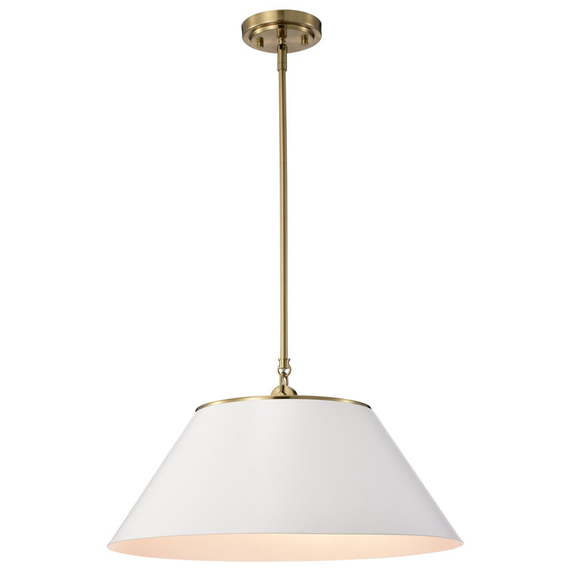 Luminaire suspendu conique à 3 lumières Gertie, Blanc