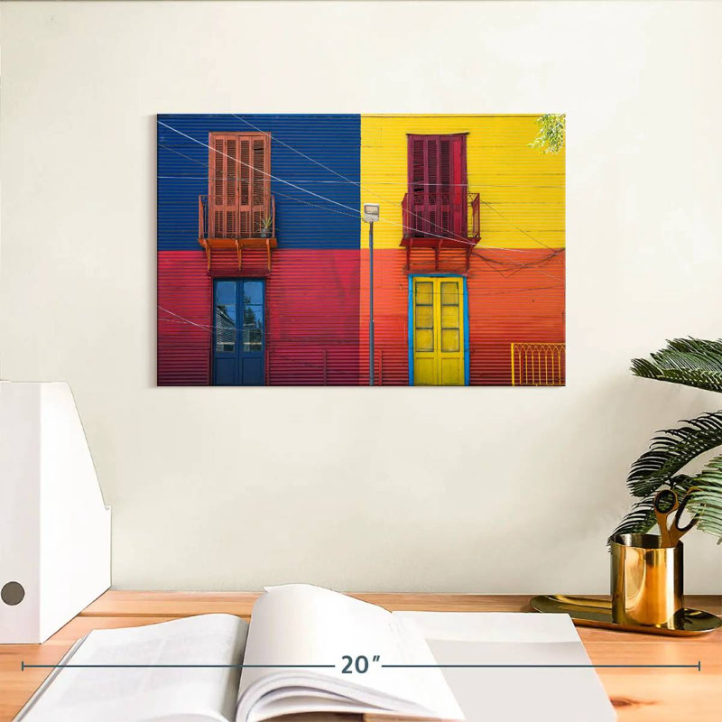 Ravi, bâtiments colorés de La Boca, H 8 po x l 12 po