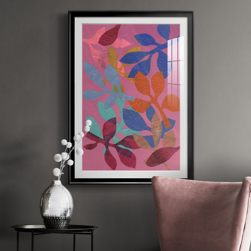 Vivid Stems I - peinture encadrée, H 36,5 po x l 26,5 po x P 1 po, Cadre noir