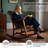 21*17+17*17 in Tufted Rocking Chair Cushion, Filled with Silk Cotton + Sponge Particles, Suitable for Indoor, Study, Living Room, Kitchen, Patio-952235633