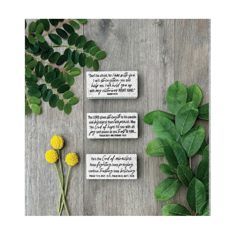 Scripture Block The Lord Gives Strength