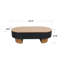 Table basse de salon elliptique de 43,7 po avec rangement caché et plateau de table amovible-1744460833